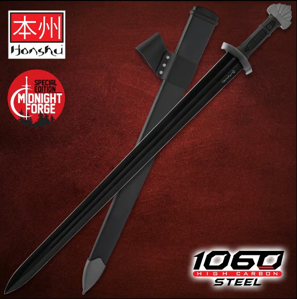 Honshu Viking Sword, 1060 Carbon Steel, w/Sheath, UC3621B