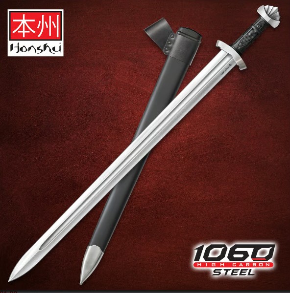 Honshu Viking Sword, 1060 Carbon Steel, w/Sheath, UC3621