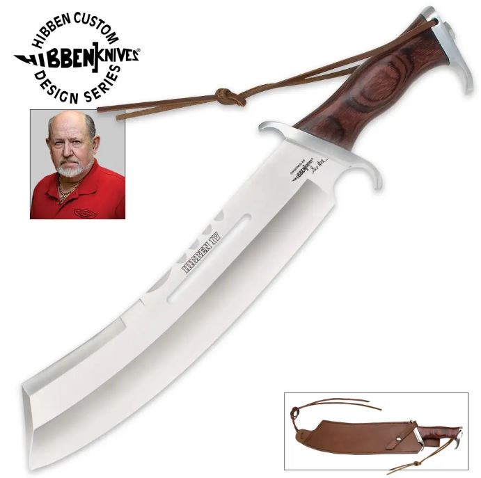 Gil Hibben IV Combat Machete, Leather Sheath, GH5008