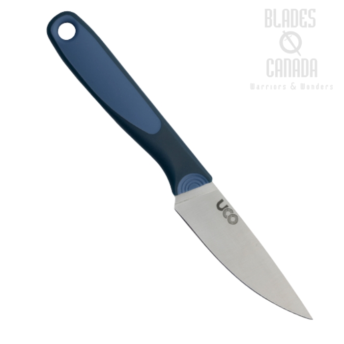 (image for) UCO Camp Paring Knife, 3CR13 Stainless 3.6", Polypropylene Ocean, F-K-KC4-OCEAN