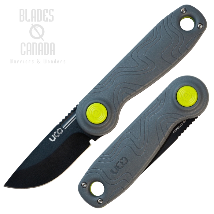 UCO Ingalls Slipjoint Folding Knife, D2 Black, Nylon Coal, K-10500-COAL