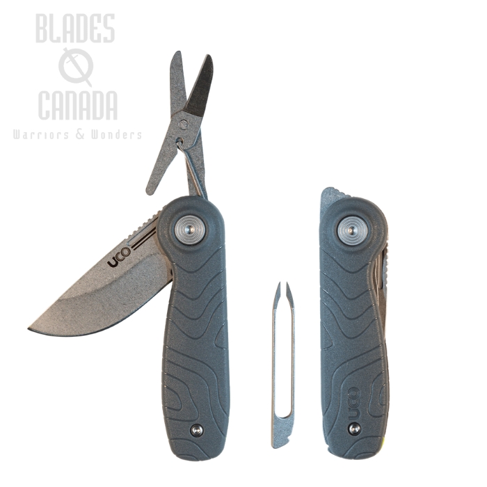 UCO Nason Slipjoint Folding Knife with Tools, D2 Steel, GRN Coal, K-11500-COAL