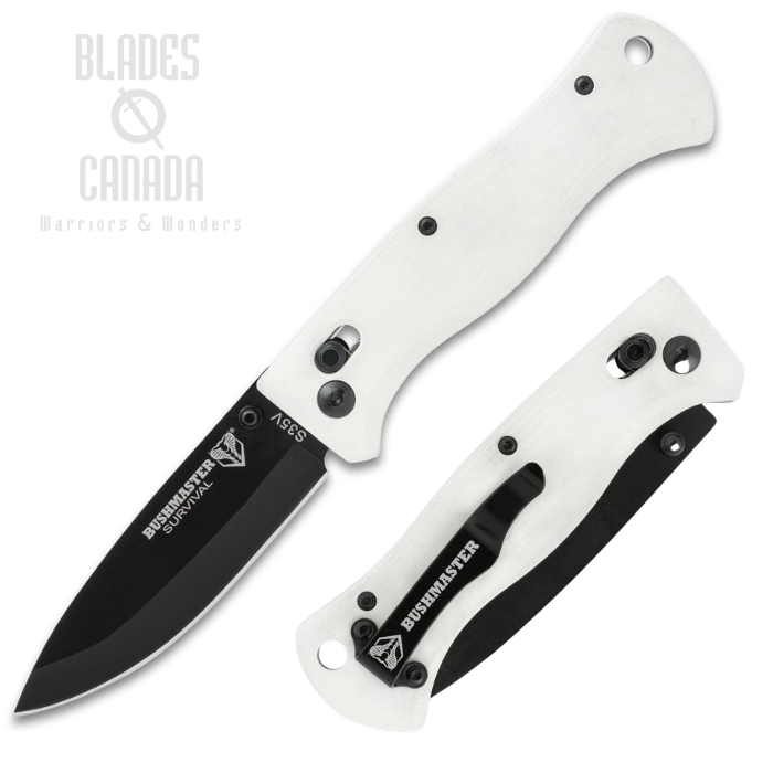 (image for) United Cutlery Bushmaster Explorer Pivot Lock Folding Knife, S35VN Black, G10 White, UC3676