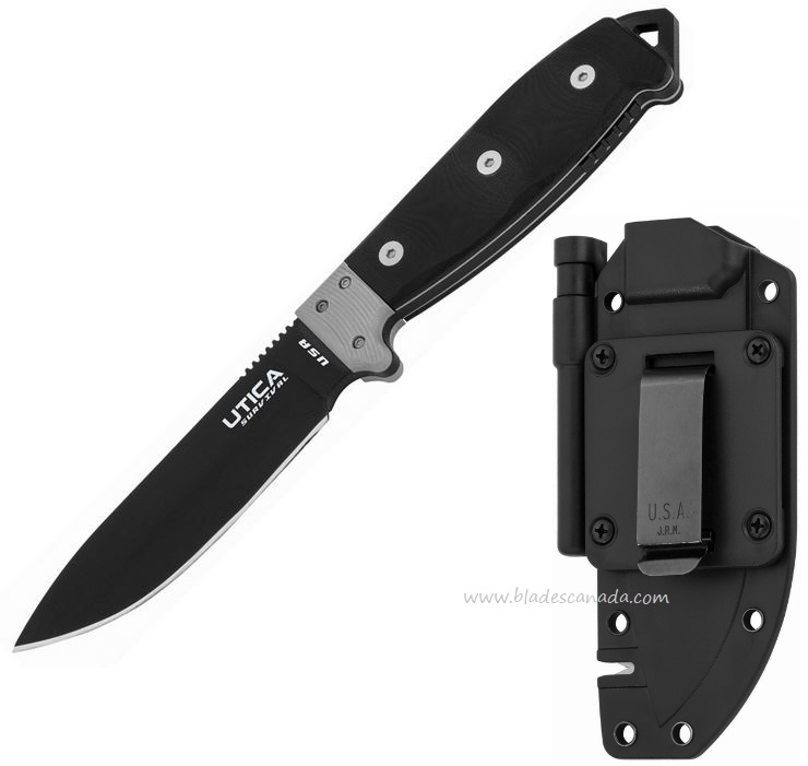 Utica Knives Stealth V Fixed Blade, 1095 Steel, Micarta Handle, UTK11UTKS5