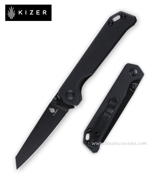 Kizer Mini Begleiter Folding Knife, N690 Black, G10 Black, V3458RN5
