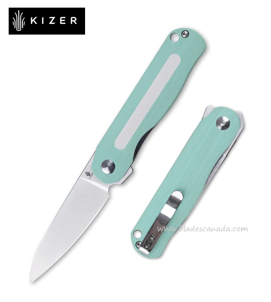 Kizer Mini Lätt Vind Flipper Folding Knife, N690, G10 Light Blue, V3567N4