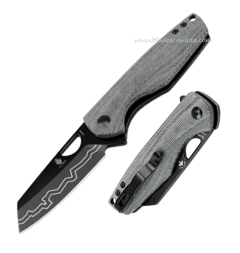 Kizer Sparrow Flipper Folding Knife, 154CM Black, Micarta Black, V3628C1