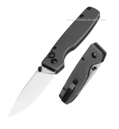 Kizer Original XL Button Lock Folding Knife, 154CM, Aluminum Gunmetal, V4605C2