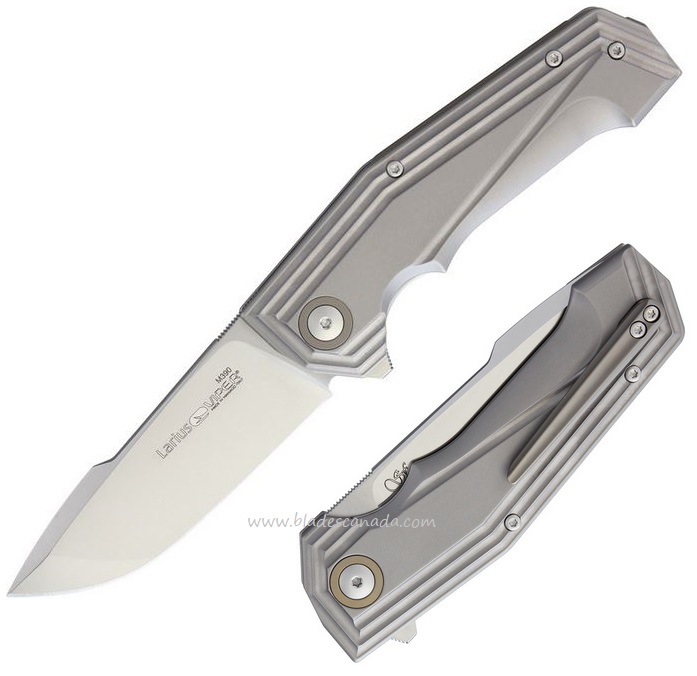 Viper Knives Larius Flipper Folder, Bohler M390 Steel, Titanium Handle, V5958TI - Click Image to Close