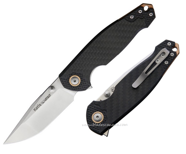 Viper Katla Flipper Folding Knife, M390 Satin, Carbon Fiber, V5980FC3D