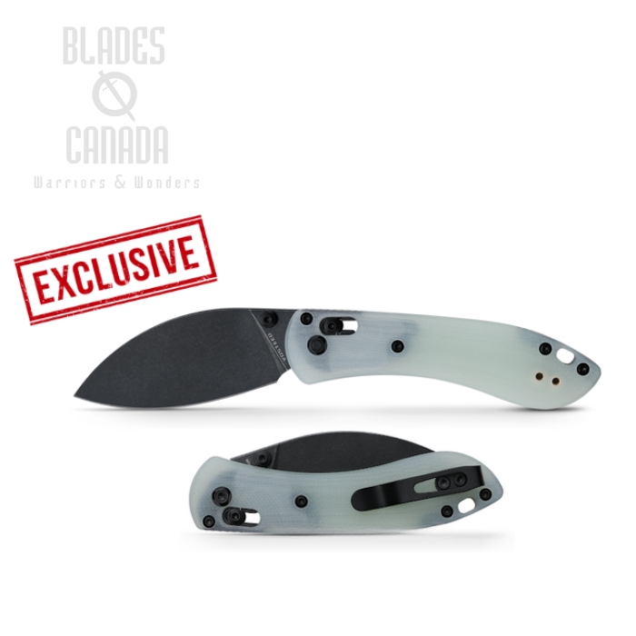 Vosteed Mini Nightshade Folding Knife, Blades Canada Exclusive, Nitro-V Black, G10 Jade, A0208