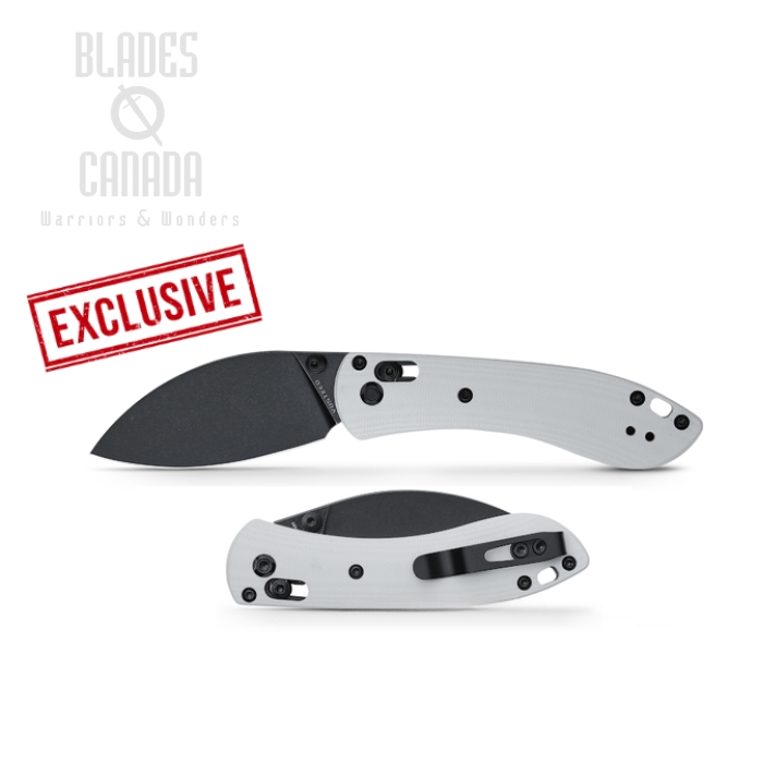 Vosteed Mini Nightshade Folding Knife, Blades Canada Exclusive, Nitro-V Black, G10 White, A0209