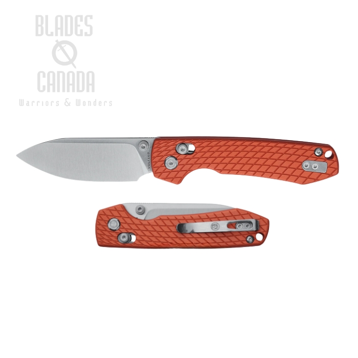 Vosteed Raccoon Folding Knife, Nitro-V Satin, Aluminum Orange, A0511