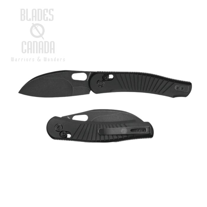Vosteed Morel Folding Knife, N690 Black, Aluminum Black, A1001
