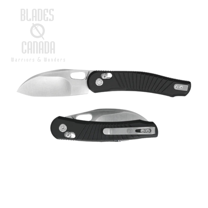 Vosteed Morel Folding Knife, N690, Aluminum Black, A1002