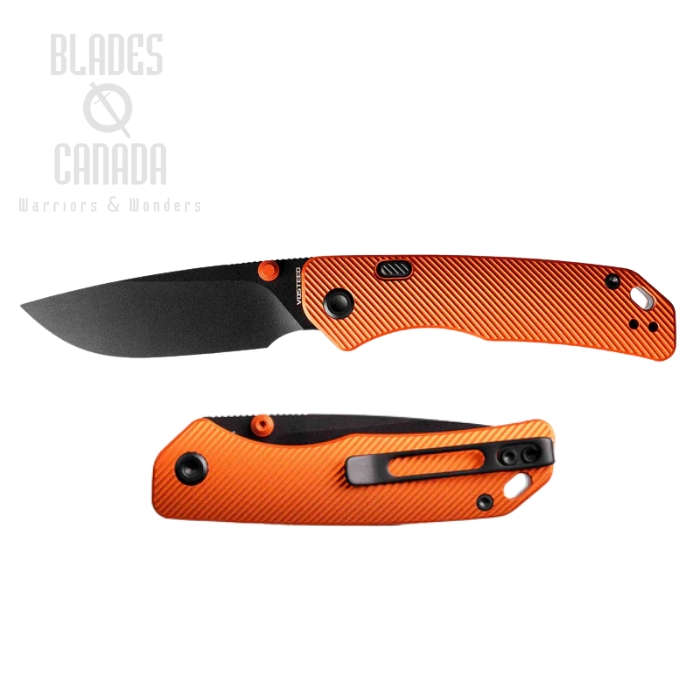 Vosteed Marten Folding Knife, 154CM Black Stonewash, Aluminum Orange, A1606 Vosteed Marten Folding Knife, 154CM Black Stonewash, Aluminum Orange, A1606
