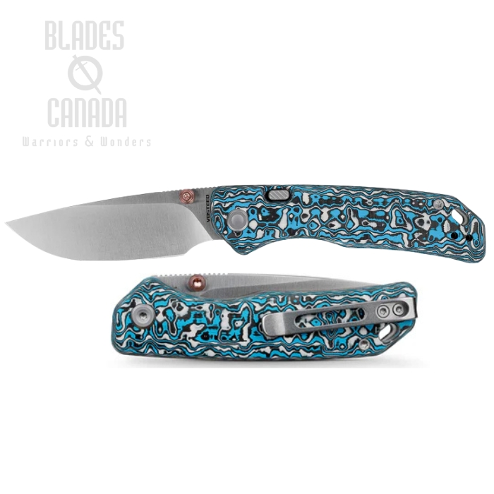 Vosteed Marten Folding Knife, 154CM Satin, Carbon Fiber Blue, A1609 Vosteed Marten Folding Knife, 154CM Satin, Carbon Fiber Blue, A1609