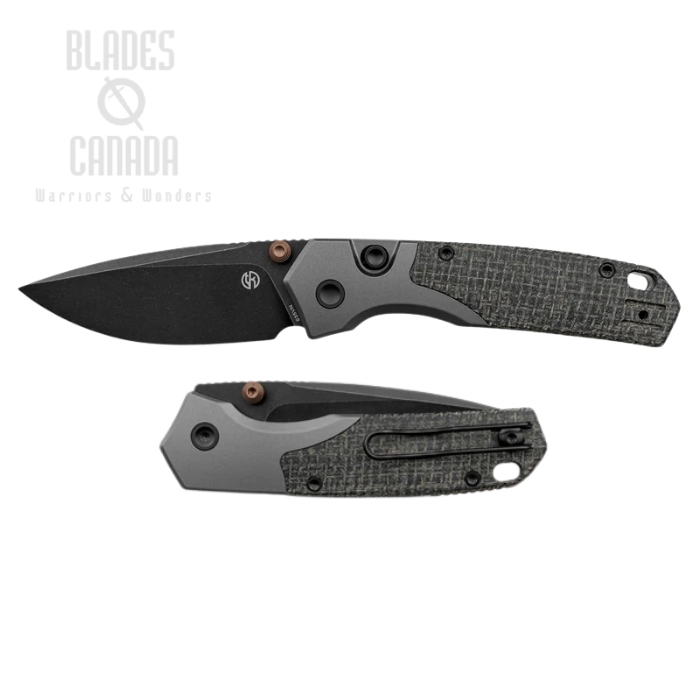 (image for) Vosteed Psyop 299 Button Liner Lock Folding Knife, S35VN Black SW, Micarta Black, A2233