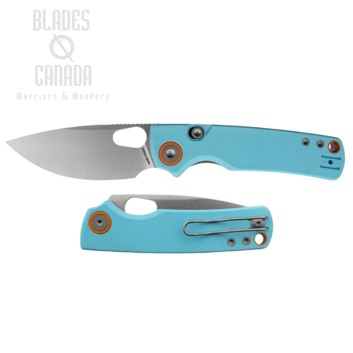 (image for) Vosteed Porcupine Folding Knife, 14C28N Copper Dune, G10 Sky Blue, A2608