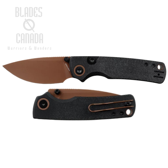 Vosteed Porcupine Folding Knife, 14C28N Copper Dune, Micarta Black, A2610
