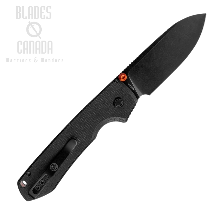 (image for) Vosteed Raccoon 2.0 Top Liner Lock Folding Knife, 14C28N Black, Micarta Black, A2902