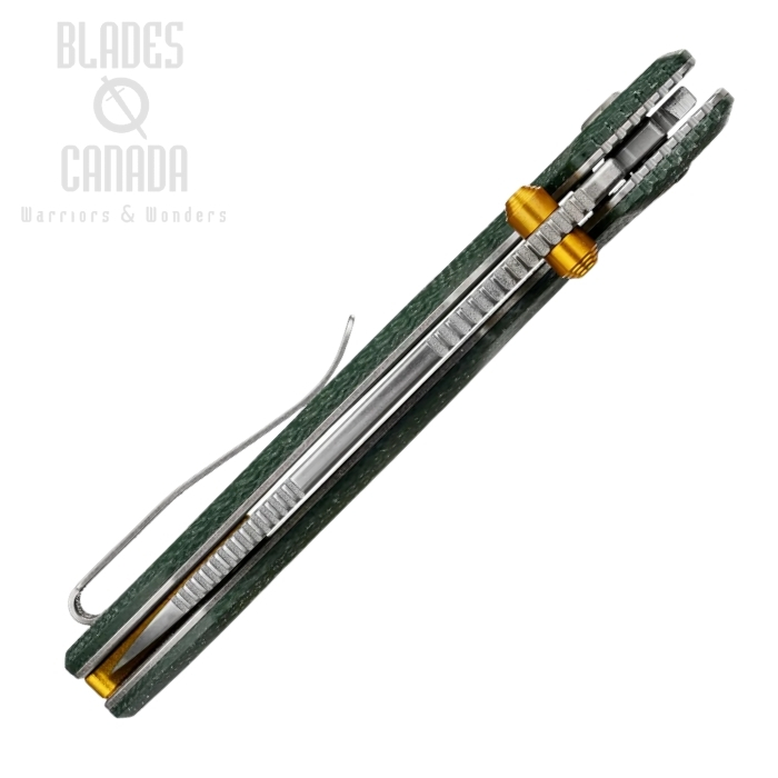 (image for) Vosteed Raccoon 2.0 Top Liner Lock Folding Knife, 14C28N, Micarta Green, A2904