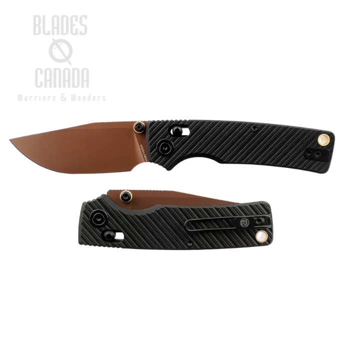 (image for) Vosteed Porcupine ModSwap Crossbar Lock Folding Knife, 154CM Copper Dune, Aluminum Black, A3101