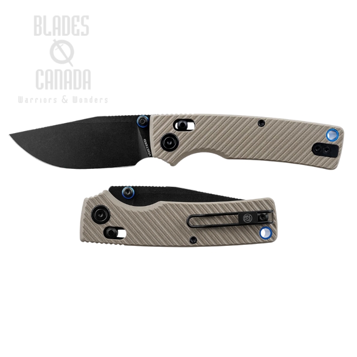 (image for) Vosteed Porcupine ModSwap Crossbar Lock Folding Knife, 154CM Black, G10 Sand, A3103