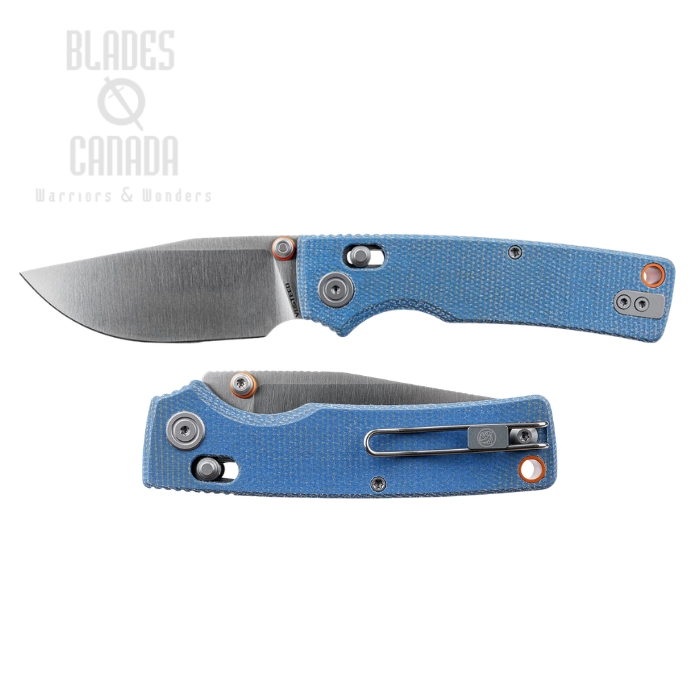 Vosteed Porcupine ModSwap Crossbar Lock Folding Knife, 154CM Satin, Micarta Blue, A3105 (image for) Vosteed Porcupine ModSwap Crossbar Lock Folding Knife, 154CM Satin, Micarta Blue, A3105