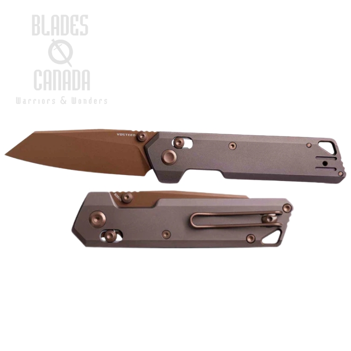 Vosteed Parallet Crossbar Lock Folding Knife, S35VN Copper, Titanium Reddish Purple, A3505
