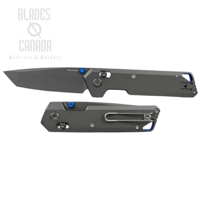 Vosteed Parallel Crossbar Lock Folding Knife, 154CM Gray, Titanium Dim Gray, A3510