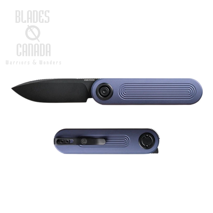 Vosteed Corgi V295 Front Flipper Vanchor Lock Knife, S35VN Black SW, Aluminum Dark Blue, A3706