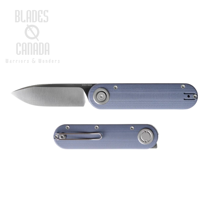 Vosteed Corgi V295 Front Flipper Vanchor Lock Knife, N690 Satin, G10 Blue, A3711