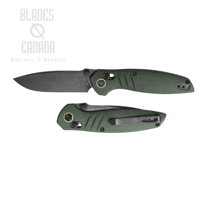 Vosteed Corsair Folding Knife, Nitro-V Black SW, Micarta Green, CS29NPMN