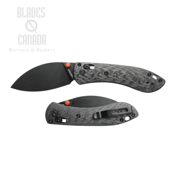 Vosteed Mini Nightshade Shilin Cutter Folding Knife, S35VN Black, Carbon Fiber, MNNS26SPK