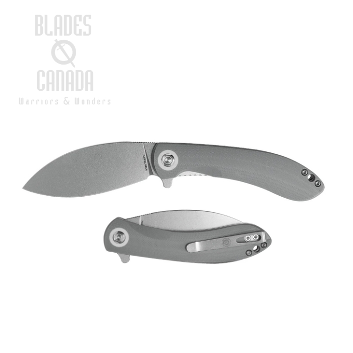 Vosteed Nightshade LT Flipper Folding Knife, Nitro-V Stonewash, G10 Gray, NS32NWGH