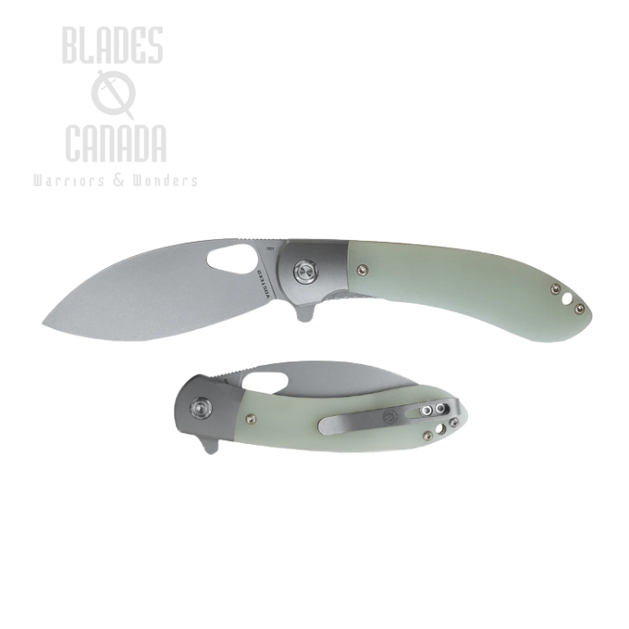 Vosteed Nightshade Flipper Folding Knife, Elmax SW, G10 Jade w/Titanium Bolster, NSK003