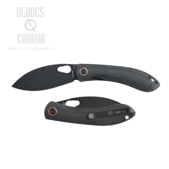Vosteed Nightshade TH Folding Knife, Nitro-V Black SW, Micarta Black, NSTH32NPMK