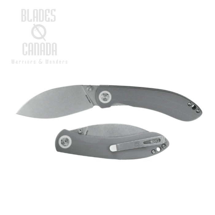 Vosteed Nightshade TS Folding Knife, Nitro-V Stonewash, G10 Gray, NSTS32NWGH