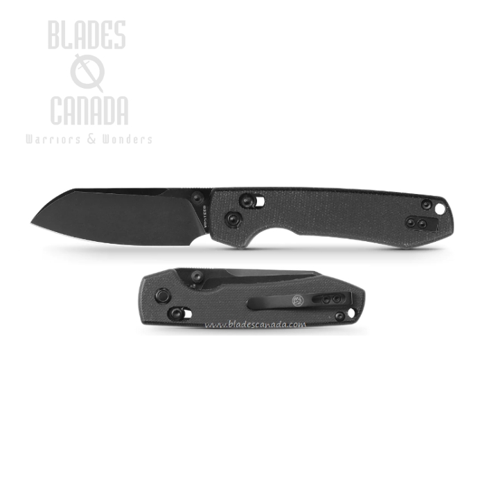 Vosteed Raccoon CB Folding Knife, 14C28N Black SW, Micarta Black, RCC32VPM2