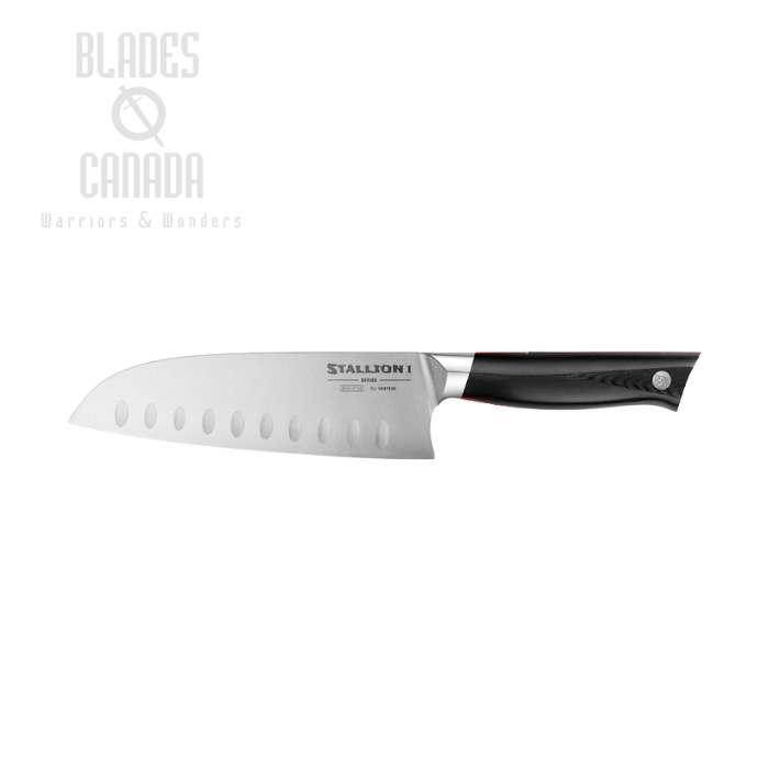 Vosteed Stallion Santoku Kitchen Knife, 7" 1.4116, G10 Black, SLSA4170