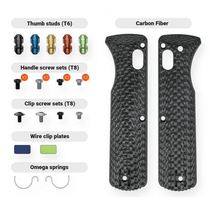 (image for) Vosteed Vombat Handle Scales Kits, Carbon Fiber, W0107