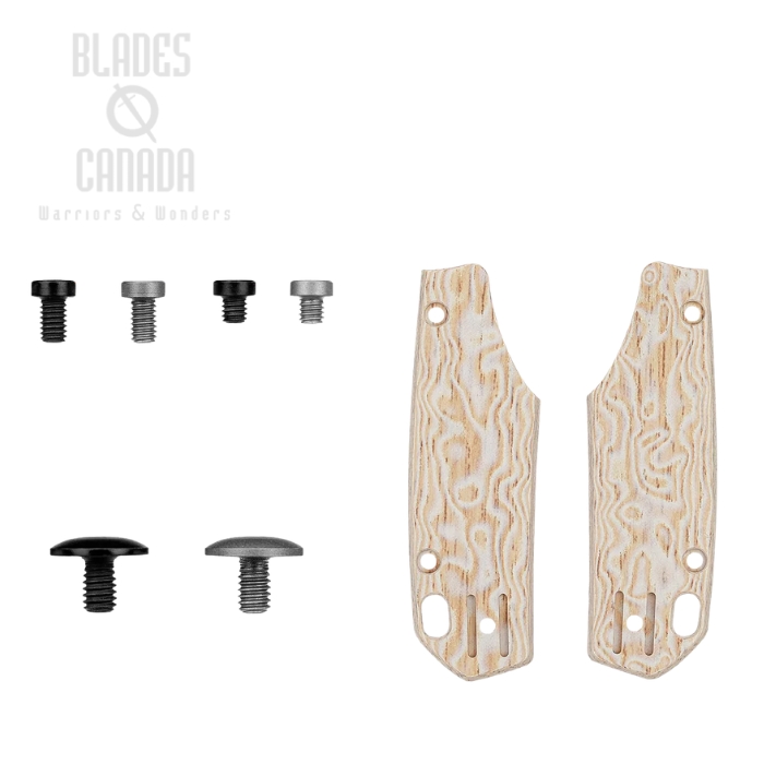 (image for) Vosteed Psyop 299 Handle Scales Kits, Micarta Ivory Drift Bamboo, W0405