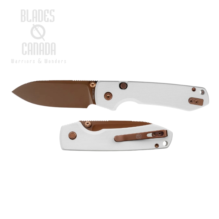 (image for) Vosteed Raccoon 2.0 Folding Knife, 14C28N Copper Dune, G10 White, A2913