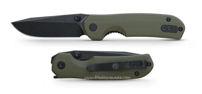 Vosteed Chipmunk Folding Knife, 14C28N Black, G10 Green, A1402