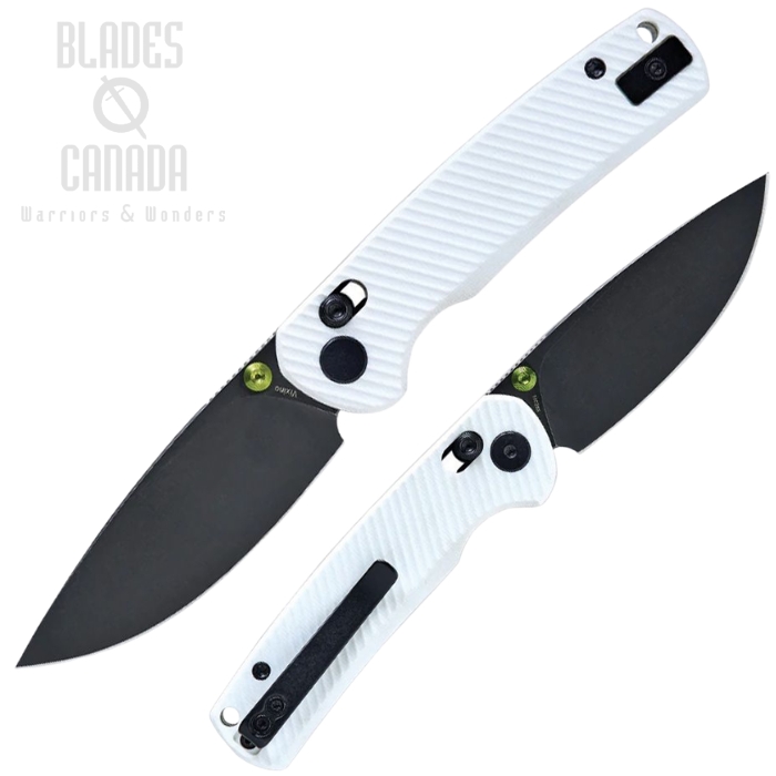 (image for) Vixino Knives Rockshark Crossbar Lock Folding Knife, 14C28N Black SW, G10 White Textured, VX501G1