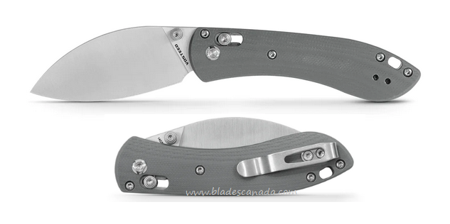 Vosteed Mini Nightshade Shilin Cutter Folding Knife, 14C28, G10 Grey, A0206