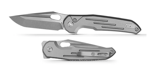 Vosteed Thunderbird Folding Button Lock Knife, Elmax, Titanium, A0313