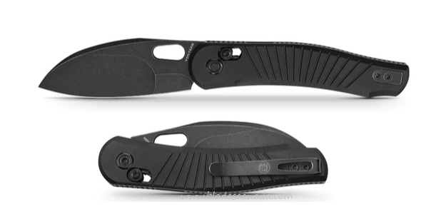 Vosteed Morel Folding Knife, N690 Black, Aluminum Black, A1001