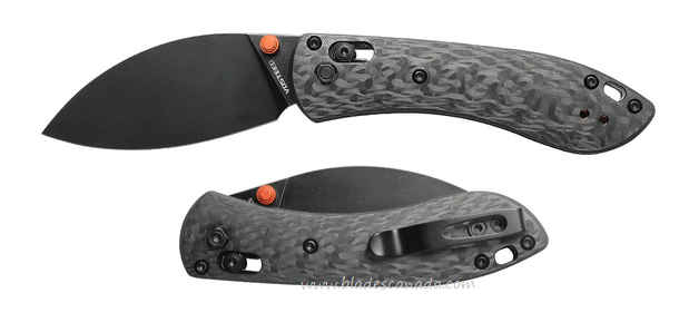 Vosteed Mini Nightshade Shilin Cutter Folding Knife, S35VN Black, Carbon Fiber, MNNS26SPK